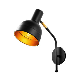 Veioza de perete Berceste - 183BLACK-A, metal, negru, 17x37x40 cm