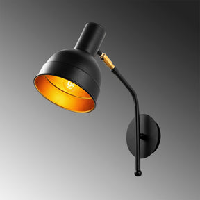 Veioza de perete Berceste - 183BLACK-A, metal, negru, 17x37x40 cm