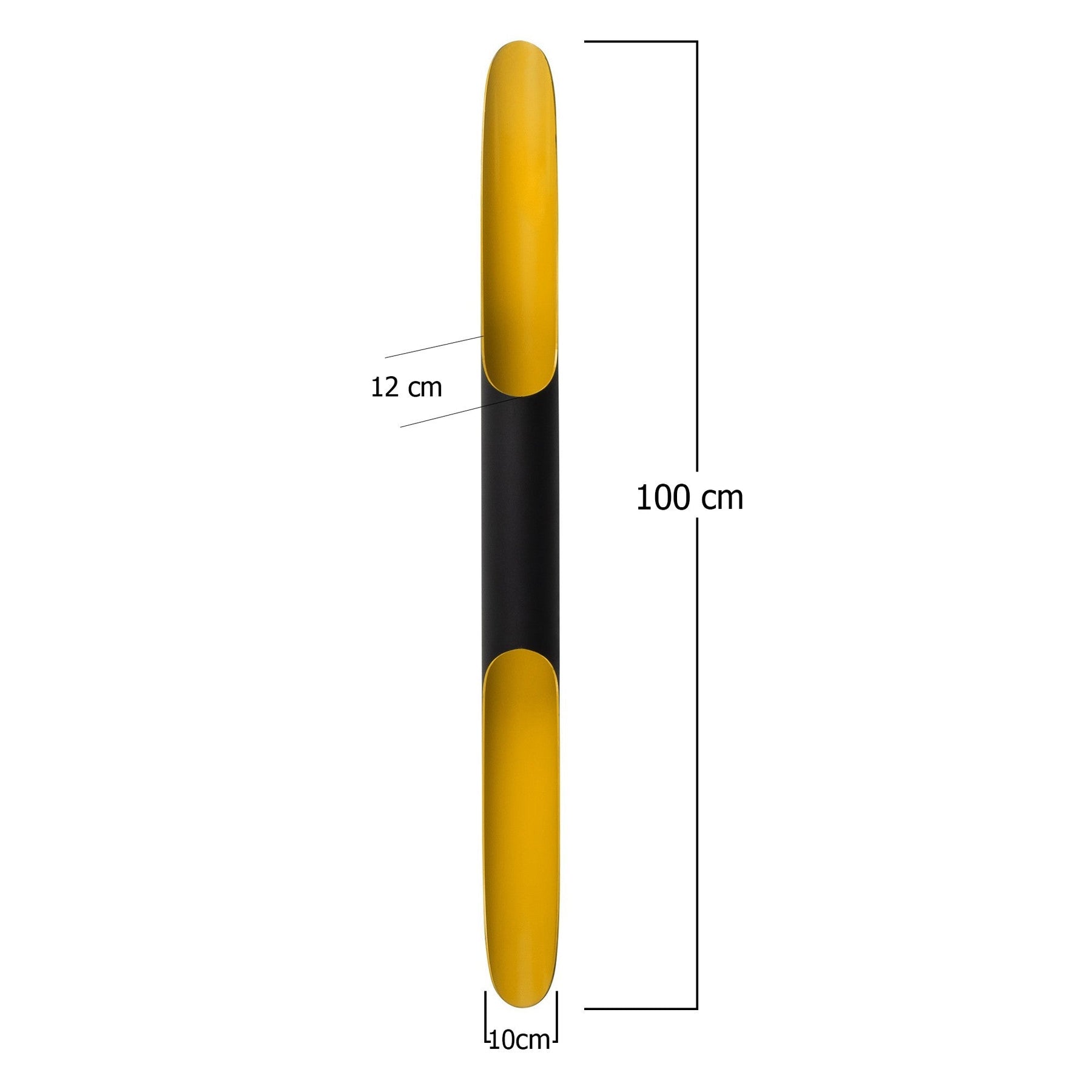 Lampa de perete Efsun, 581-A, corp metalic/sticla, negru, 10x12x100 cm