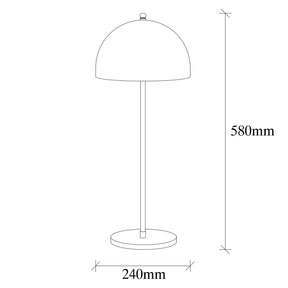 Veioza Can - NT - 134, metal, auriu, 24x24x58 cm