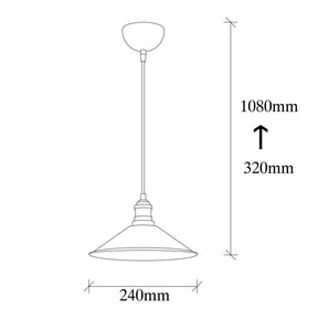 Lustra Berceste - 250-S, metal, negru, 24x108 cm