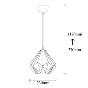 Lustra 704-S, negru, metal, 23x117 cm