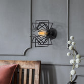 Lampa de perete Nemrut, N-953, cadru metalic, negru, 20x25 cm