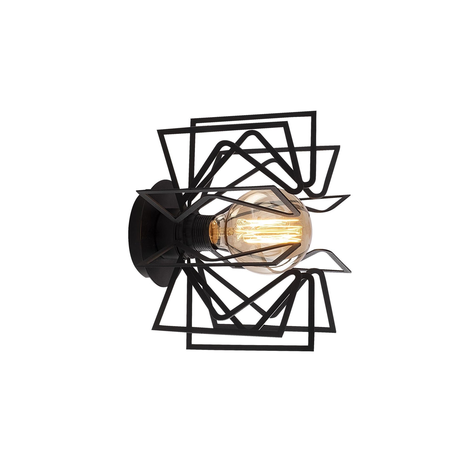 Lampa de perete Nemrut, N-953, cadru metalic, negru, 20x25 cm