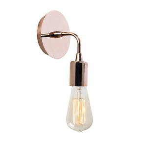 Lampa de perete Harput, N-1324, cadru metalic, auriu-roze, 12x20 cm