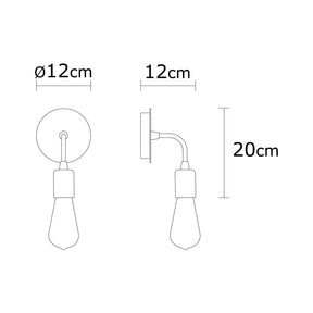 Lampa de perete Harput, N-1324, cadru metalic, auriu-roze, 12x20 cm