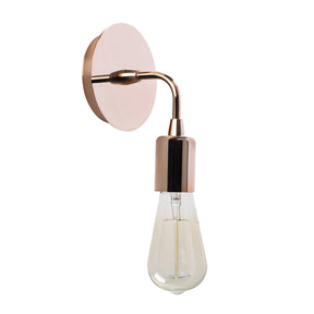 Lampa de perete Harput, N-1324, cadru metalic, auriu-roze, 12x20 cm