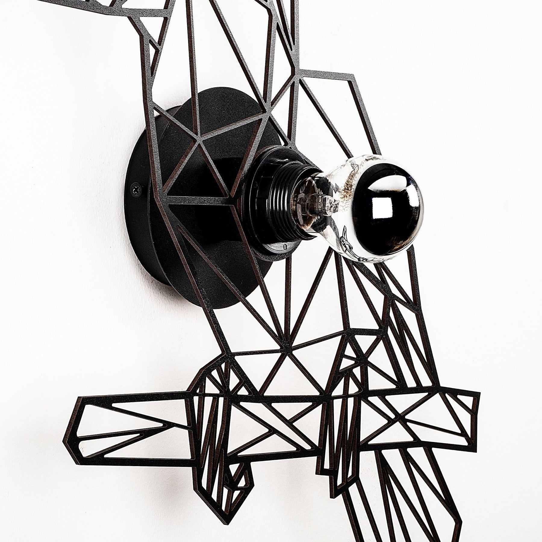Lampa de perete 586 - A, negru, metal, 49x12x50 cm