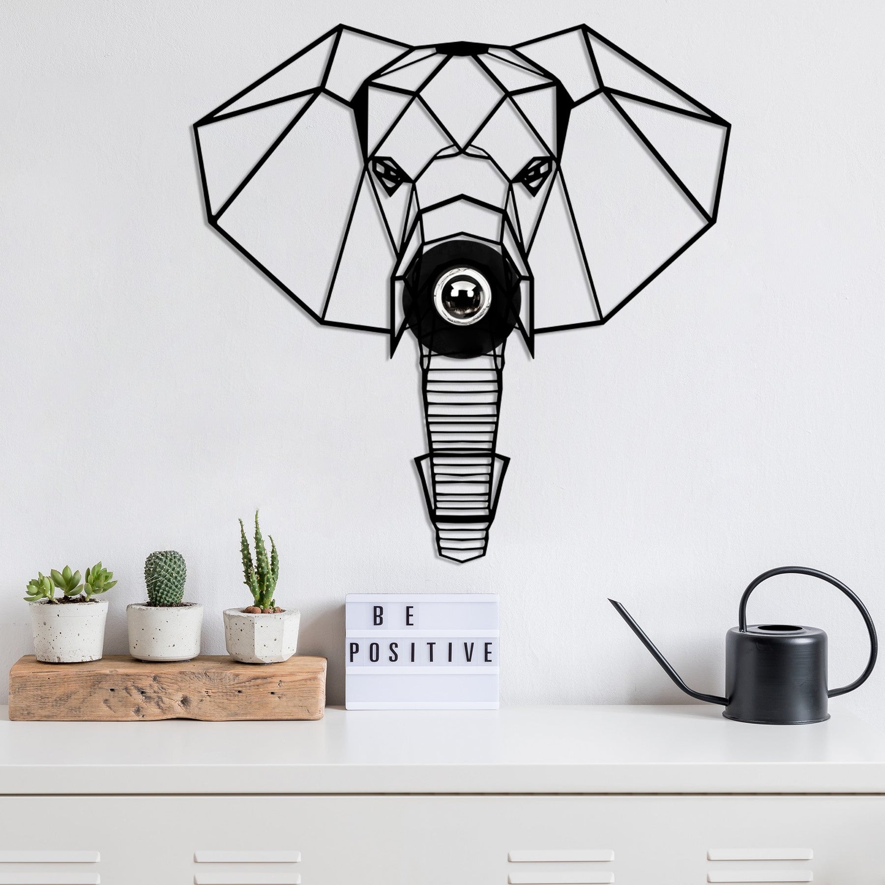 Lampa de perete 589 - A, negru, metal, 45x12x45 cm