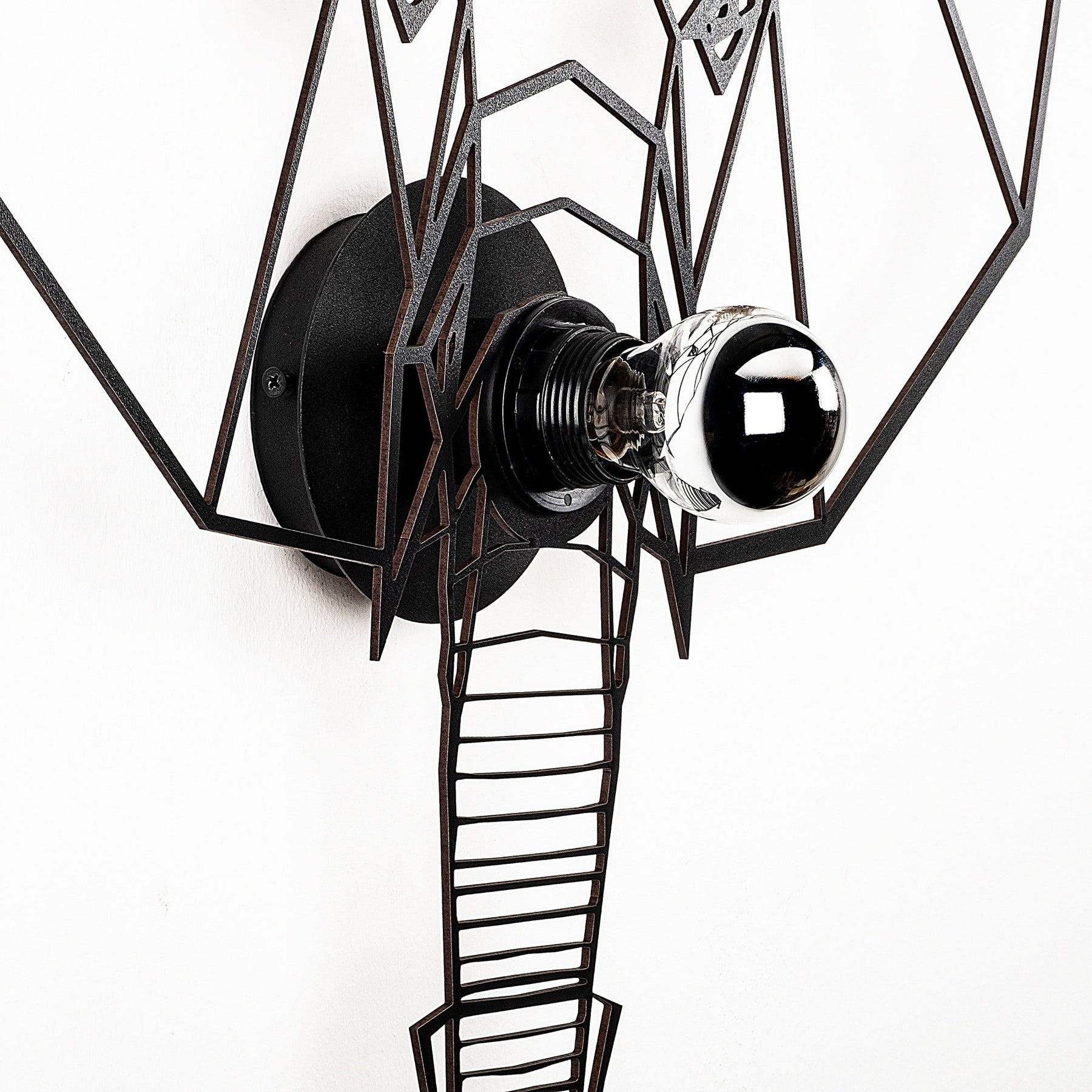 Lampa de perete 589 - A, negru, metal, 45x12x45 cm