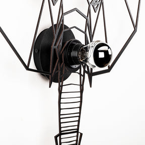 Lampa de perete 589 - A, negru, metal, 45x12x45 cm