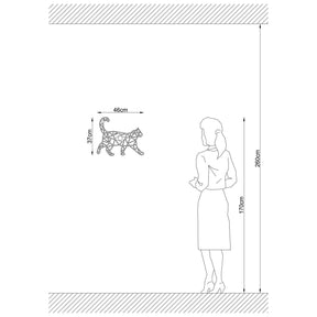 Lampa de perete 595 - A, negru, metal, 37x12x46 cm