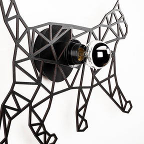 Lampa de perete 595 - A, negru, metal, 37x12x46 cm