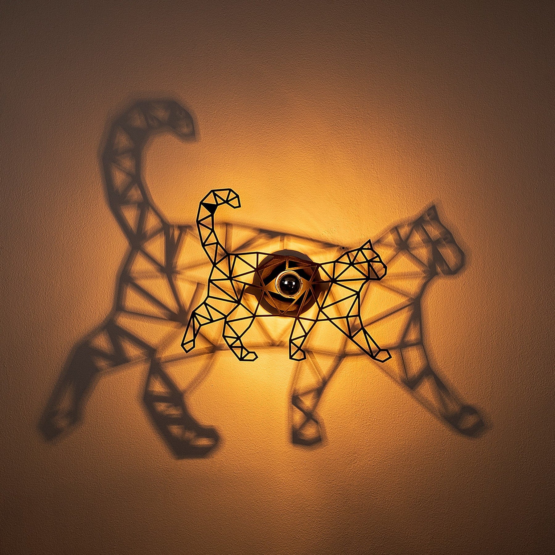 Lampa de perete 595 - A, negru, metal, 37x12x46 cm