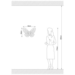 Lampa de perete 599 - A, negru, metal, 52x12x38 cm