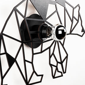 Lampa de perete 601 - A, negru, metal, 55x12x30 cm