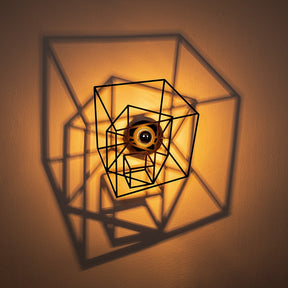 Lampa de perete 609 - A, negru, metal, 38x12x43 cm