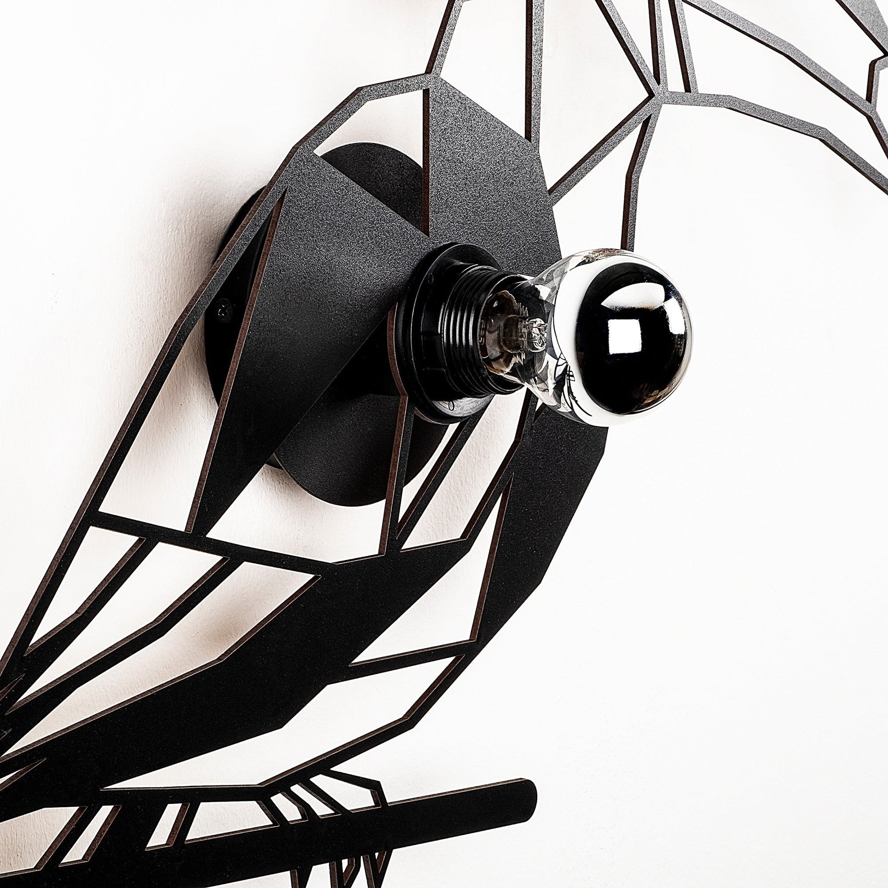Lampa de perete 611 - A, negru, metal, 50x12x49 cm