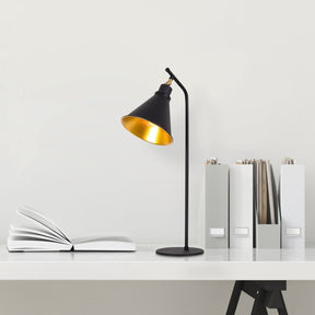 Veioza Sivani-MR-608, negru/auriu, 100% metal, 28x50 cm