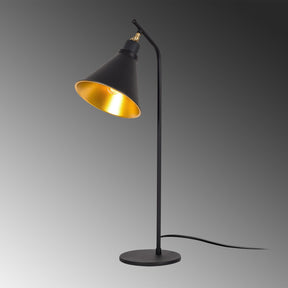 Veioza Sivani-MR-608, negru/auriu, 100% metal, 28x50 cm
