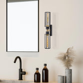 Lampa de perete Fellini, MR - 879, cadru metalic, negru, 8x15x50 cm