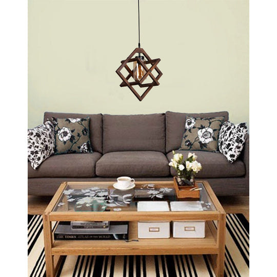 Lustra Berlin, corp din lemn vopsit/sticla, 43x80 cm