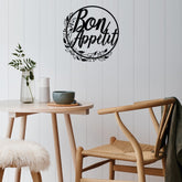 Accesoriu decorativ Bon Appetit, negru, metal, 48x48 cm