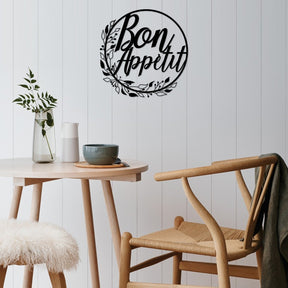 Accesoriu decorativ Bon Appetit, negru, metal, 48x48 cm