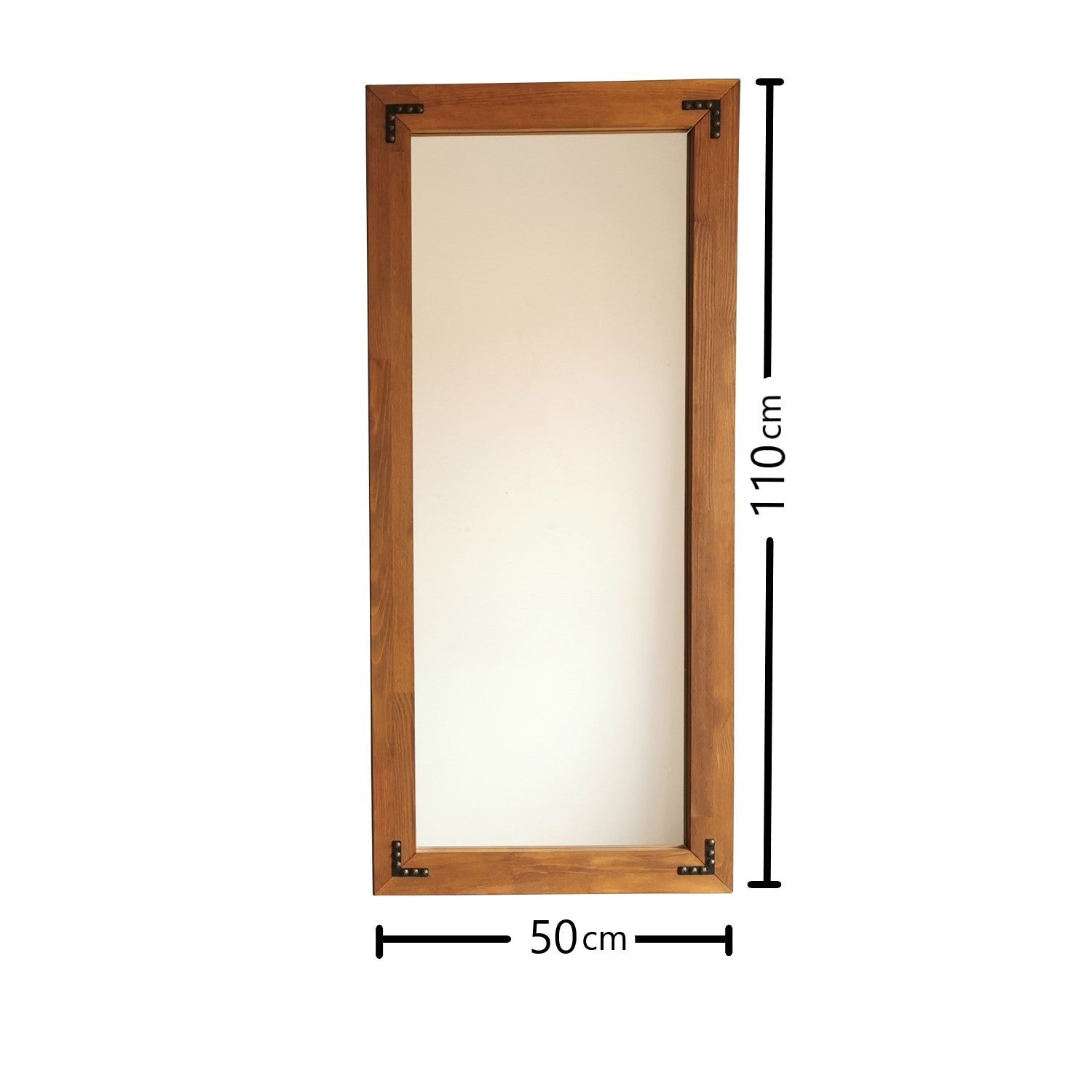 Oglinda perete 50110CV, nuc, lemn/sticla, 50x110 cm