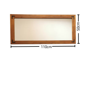 Oglinda perete 11050CV, nuc, lemn/sticla, 110x3x50 cm