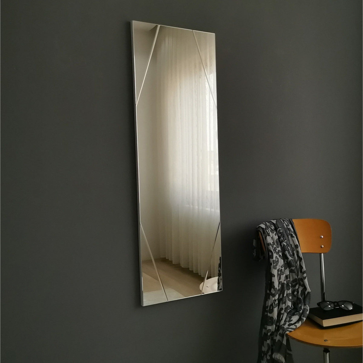 Oglinda perete A320Y, sticla, 35x105 cm