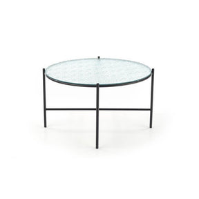 Masuta cafea rotunda de sticla Rosalia, 70x41 cm