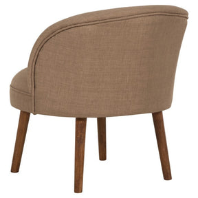 Taburet Nice, bej, stofa/lemn, 60x67x66 cm