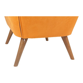 Taburet Lake View, portocaliu, lemn/material textil, 57x45x45 cm