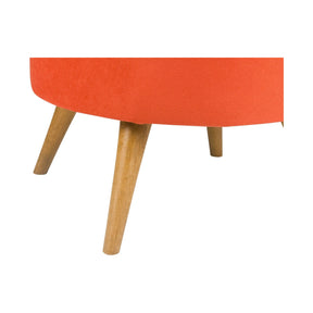 Taburet Buena Park, rosu, lemn/material textil, 45x45x43 cm