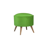Taburet Buena Park, verde, lemn/material textil, 45x45x43 cm