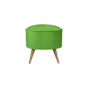 Taburet Buena Park, verde, lemn/material textil, 45x45x43 cm
