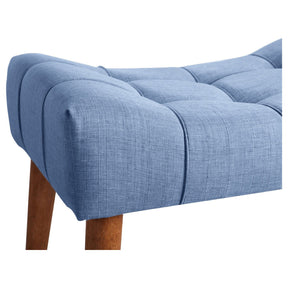 Taburet New Cool, albastru deschis, stofa/lemn, 58x40x45 cm