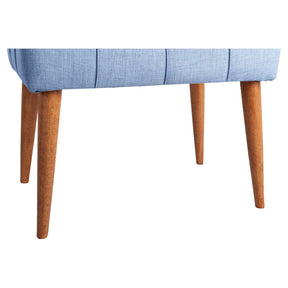Taburet New Cool, albastru deschis, stofa/lemn, 58x40x45 cm