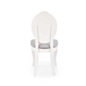 Scaun dining Velo, alb/gri, 44x53x96 cm