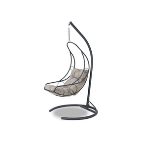 Balansoar de gradina Cali Askili Bahce Salincagi gri, poliester/metal, 120x215x60 cm
