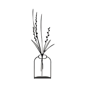 Obiect decorativ Flowerpot - 3, negru, metal 100%, 19x44 cm