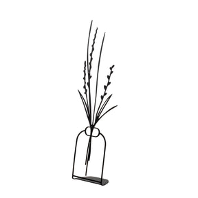 Obiect decorativ Flowerpot - 3, negru, metal 100%, 19x44 cm