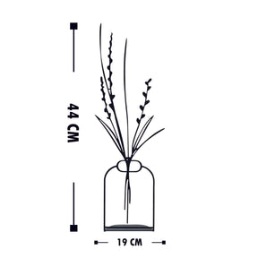 Obiect decorativ Flowerpot - 3, negru, metal 100%, 19x44 cm