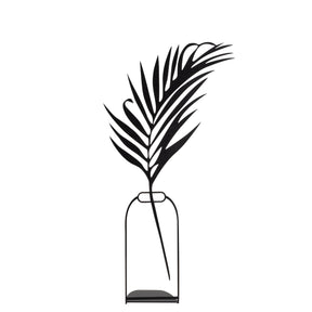 Obiect decorativ Flowerpot - 4, negru, metal 100%, 20x37 cm