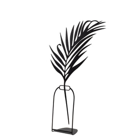 Obiect decorativ Flowerpot - 4, negru, metal 100%, 20x37 cm