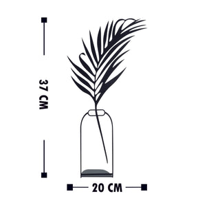 Obiect decorativ Flowerpot - 4, negru, metal 100%, 20x37 cm