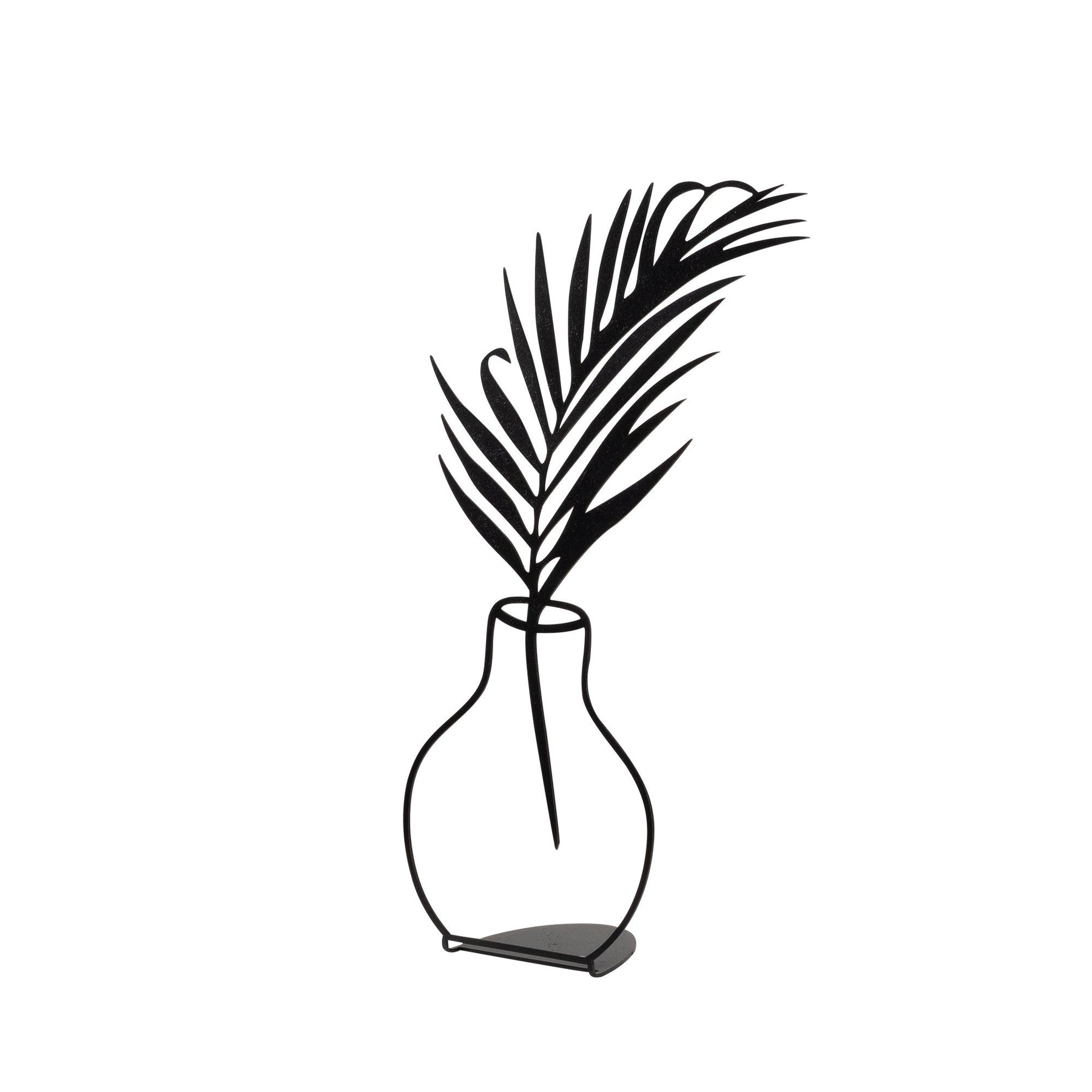 Obiect decorativ Flowerpot - 6, negru, metal 100%, 20x39 cm