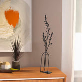 Obiect decorativ Flowerpot - 7, negru, metal 100%, 12x45 cm