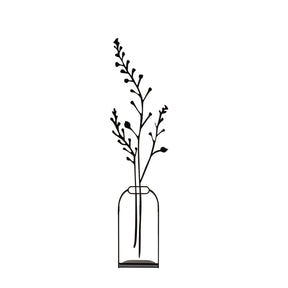 Obiect decorativ Flowerpot - 7, negru, metal 100%, 12x45 cm